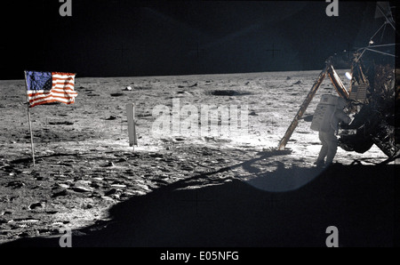 Neil Armstrong auf dem Mond Stockfoto