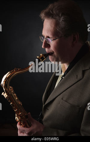 Saxophonist Stockfoto