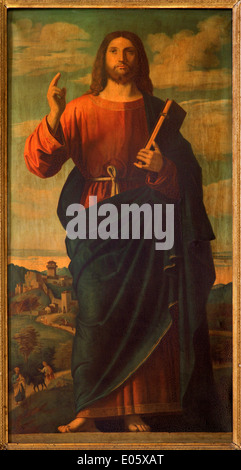 ROZNAVA, Slowakei - 19. April 2014: Jesus Christus, der Lehrer von Ignaz Spöttl (1834 – 1892) in der Kathedrale. Stockfoto