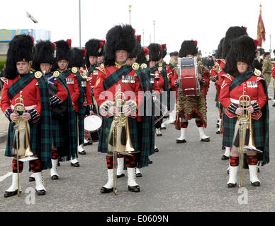 Ayr, Schottland, Vereinigtes Königreich. 3. Mai 2014.   Prince Charles besucht Ayr um Salute von Ayrshire Yeomanry um ihre Freiheit Ayr Parade statt, die Platz für Tag nahm. Bildnachweis: Maurice Morwood/Alamy Live-Nachrichten Stockfoto