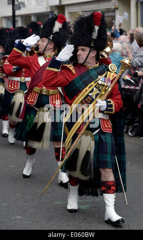 Ayr, Schottland, Vereinigtes Königreich. 3. Mai 2014.   Prince Charles besucht Ayr um Salute von Ayrshire Yeomanry um ihre Freiheit Ayr Parade statt, die Platz für Tag nahm. Bildnachweis: Maurice Morwood/Alamy Live-Nachrichten Stockfoto