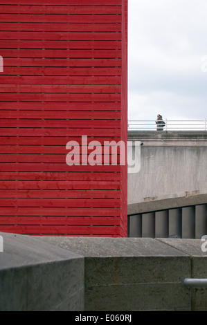 Die Schuppen auf das Nationaltheater, Southbank, London entworfen von Haworth Tompkins Architekten im Jahr 2013 Stockfoto