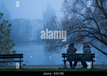 Moldau-Prag, Tschechische Republik Stockfoto