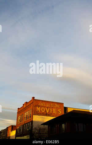 gehen Sie wir zum alten Zeit Kino Filme Stockfoto