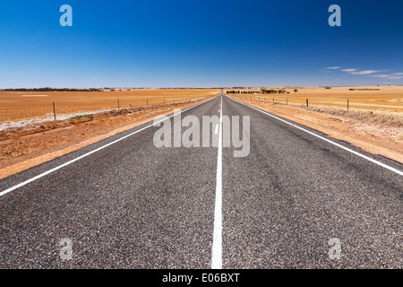 Leeren Sie Asphalt Straße, in die Ferne, Western Australia Stockfoto