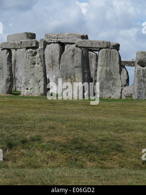 Stonehenge Teilansicht Pfosten und Lintel berühmte englische Jungsteinzeit Stockfoto