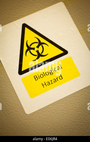 Biohazard Symbol Zeichen der biologischen Bedrohung Warnung, Stockfoto