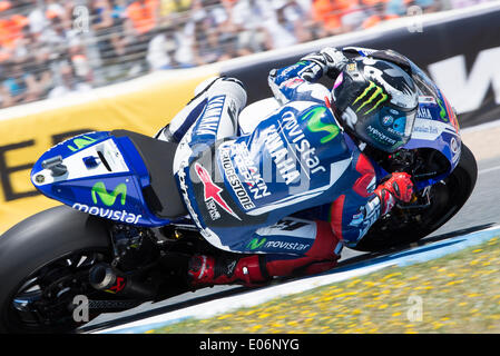 Jerez De La Frontera, Spanien. 4. Mai 2014. MotoGP-Ridesr Jorge Lorenzo beim GRAN PREMIO Bwin DE ESPAÑA in der Rennstrecke von Jerez. Bildnachweis: Kiko Jimenez/Alamy Live-Nachrichten Stockfoto