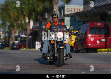 Main Street Leesburg, Florida während der 2014 Leesburg Bikefest jährlichen Motorrad-Rallye Stockfoto