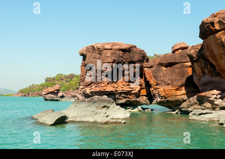 Felsen auf Boongaree Insel, Prinz Frederick Hafen, Kimberley, Western Australia, Australien Stockfoto