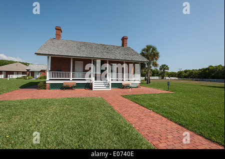 Ponce Inlet Florida Lighthouse Second Assistant Keeper Wohnung. Drei Pfleger lebten mit ihren Familien am Bahnhof. Stockfoto