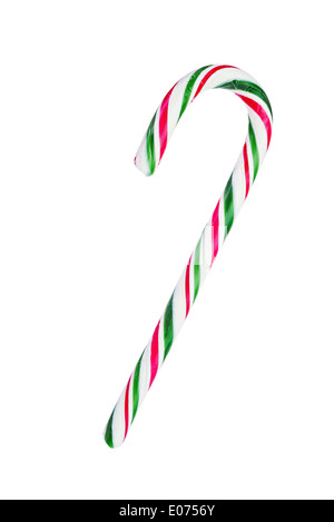 Christmas Candy cane isolierten auf weißen Hintergrund Stockfoto