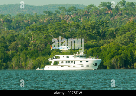 Kimberley Quest Hubschrauber in Prince Regent River, Kimberley, Western Australia, Australien Stockfoto