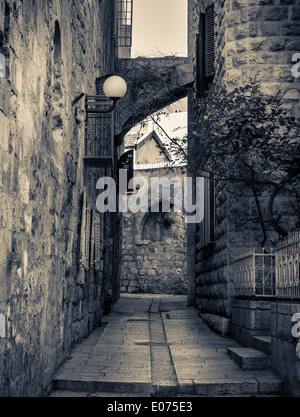 Eine Straße im jüdischen Viertel, Jerusalem Stockfoto