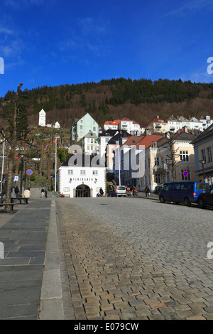 Fløibahn Drahtseilbahn in Bergen, Norwegen Stockfoto