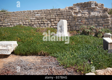 Ruinen der alten römischen Stadt Caesarea, Israel Stockfoto