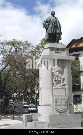 Zarco Statue Funchal Madeira Stockfoto