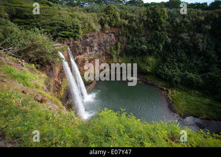 Wailua Falls auf Kauai, Hawaii Stockfoto