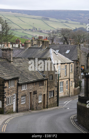 Kirche Street South in Derbyshire Peak District Stadt von Glossop Stockfoto