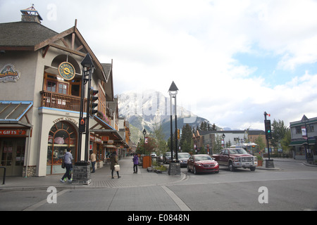 Gesamtansicht von Banff, Kanada Stockfoto