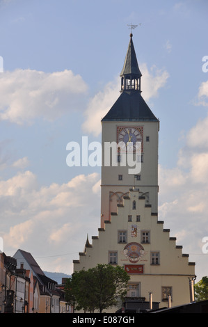 Altes Rathaus (Altes Rathaus), Deggendorf, Bayern, Deutschland. Stockfoto