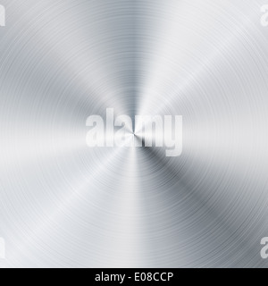 Rundschreiben aus gebürstetem Metall Textur Stockfoto