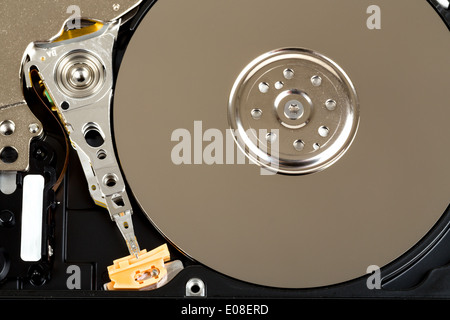 Detail der ungedeckten 2,5 Zoll Notebook-Festplatte Stockfoto