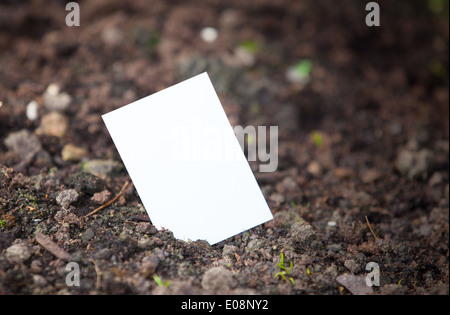 Visitenkarte von Boden Stockfoto