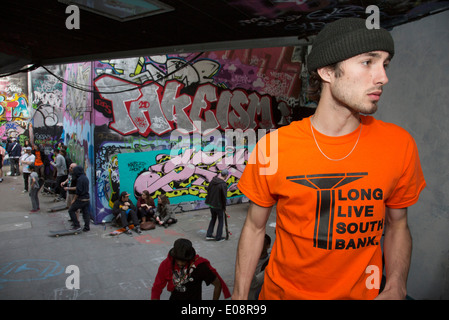 Skateboard Jam in die Unterkirche, die ersten 12 Monate der langen Leben South Bank Kampagne zu feiern. London, UK. Stockfoto