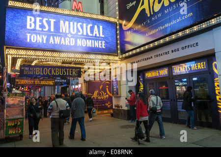 Das Disney musical "Aladdin" im New Amsterdam Theatre zu sehen ist Stockfoto