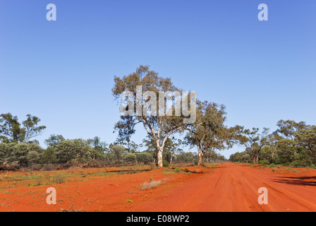 Unbefestigte Straße im Gundabooka National Park; Australien; New-South.Wales Stockfoto