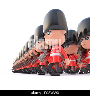 3D Coldstream Guards Bildung Stockfoto