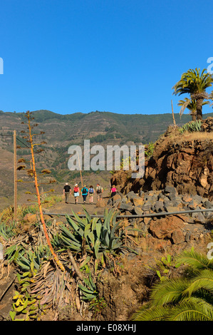 Santiago Schlucht Wanderweg, La Gomera, Santa Cruz de Tenerife, Kanarische Inseln, Spanien Stockfoto