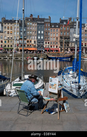 Region Calvados, Normandie, Honfleur, Frankreich Stockfoto