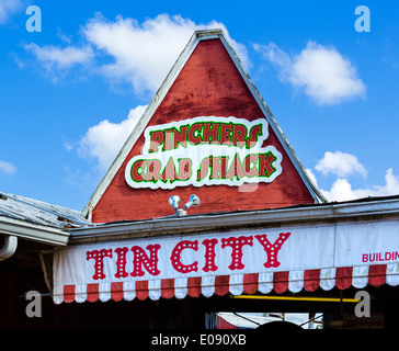 Eingang zum Tin City, Neapel, Golfküste, Florida, USA Stockfoto