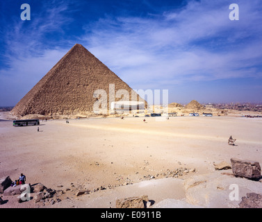 Die große Pyramide von Cheops Gizeh und Kairo Ägypten Stockfoto