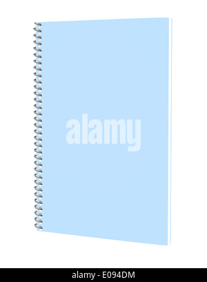 3D Render von einem blauen Spiral-Notizbuch Stockfoto
