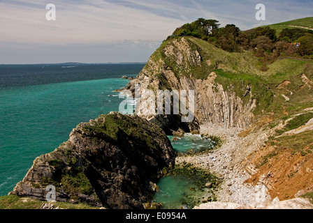 Stair Hole außerhalb Lulworth, auf die Jurassic Coast in Südengland Stockfoto