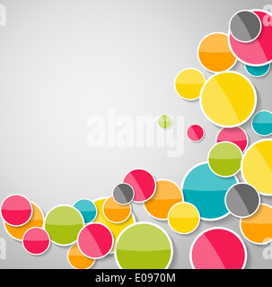 Abstrakt Hochglanz-Kreis-Hintergrund-Vektor-Illustration. EPS10 Stockfoto