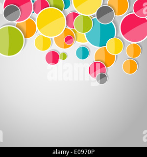 Abstrakt Hochglanz-Kreis-Hintergrund-Vektor-Illustration. EPS10 Stockfoto