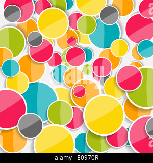 Abstrakt Hochglanz-Kreis-Hintergrund-Vektor-Illustration. EPS10 Stockfoto