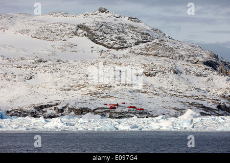 argentinische Primavera Antarktis Basis Cierva Bucht Danco Küste der Antarktis Stockfoto