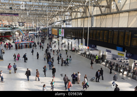 Bahnhofshalle Waterloo - London Stockfoto