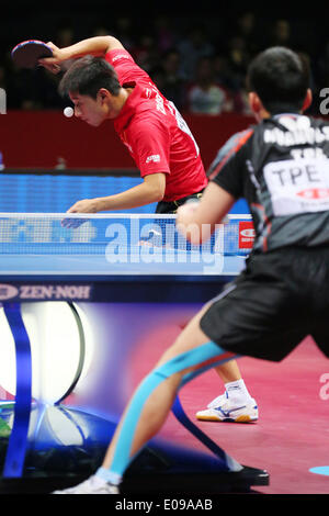 1. Yoyogi-Gymnasium, Tokio, Japan. 4. Mai 2014. Zhang wie (CHN), 4. Mai 2014 - Tischtennis: 2014 Team Tischtennis Weltmeisterschaften Männer Halbfinalspiel zwischen China Chinese Taipei 0-3 am 1. Yoyogi-Gymnasium, Tokio, Japan. © Yusuke Nakanishi / Stockfoto