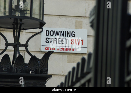 Downing Street Zeichen Stockfoto