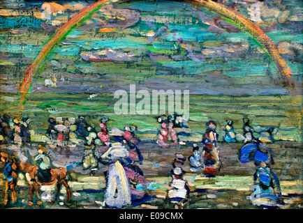 Regenbogen 1905 Maurice Prendergast 1859-1924 amerikanische Vereinigte Staaten von Amerika Stockfoto