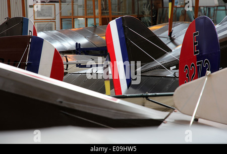 1. Weltkrieg RAF Flighter Flugzeuge Leitwerke Stockfoto