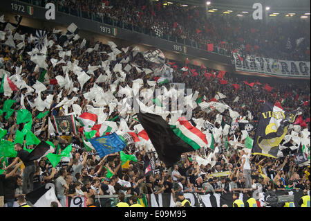 Juventus-fans, 5. Mai 2014 - Fußball / Fußball: italienische "Serie A" match zwischen Juventus 1-0 Atalanta bei Juventus Stadium in Turin, Italien. (Foto von Enrico Calderoni/AFLO SPORT) Stockfoto