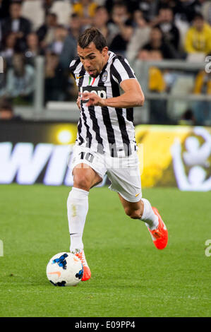 Turin, Italien. 5. Mai 2014. Carlos Tevez (Juventus) Fußball: Italienisch "Serie A" match zwischen Juventus 1-0 Atalanta bei Juventus Stadium in Turin, Italien. © Maurizio Borsari/AFLO/Alamy Live-Nachrichten Stockfoto