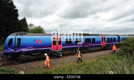 Ein 77 Jahre alter Mann wird getötet, als Fahrer bei Fahrer auf Ebene CROSSIN SCAMPSTON MALTON NORTH YORKSHIRE ENGLAND getötet 07 Ma getötet Stockfoto